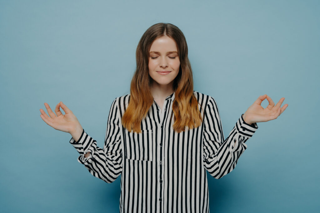 Woman with no stress